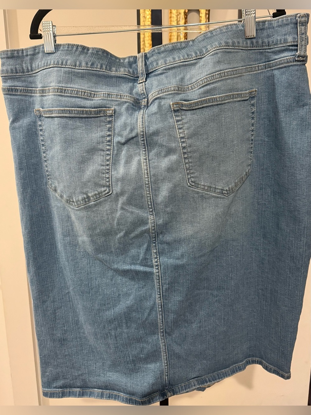 Torrid Blue Button-Front Denim Midi Skirt - Picture 5 of 6